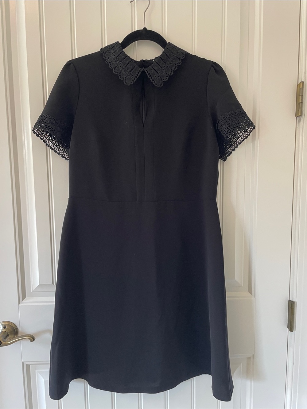 Classy Lace-trim Black Karl Lagerfield Dress
